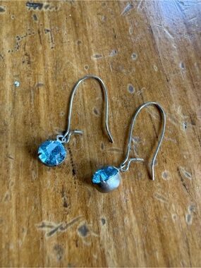 Blue Crystal Drop Earrings - Women Jewelry